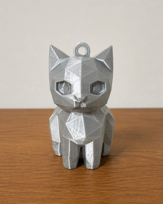 Gatto Geometrico Low Poly – Decorazione 3D Moderna