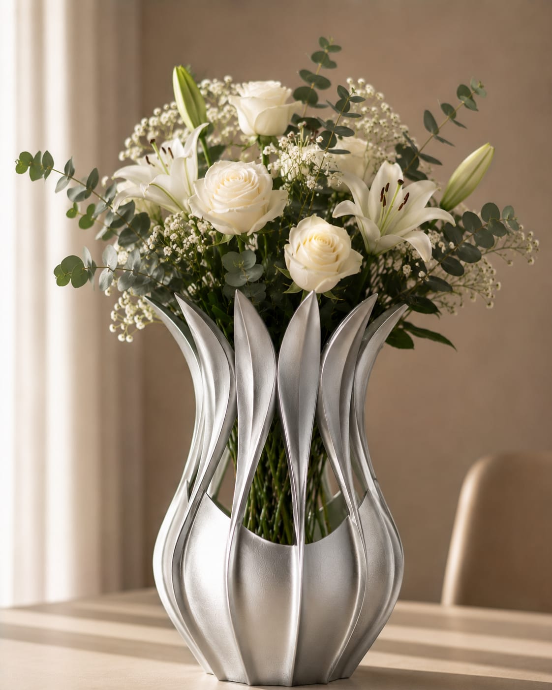 Vaso Decorativo Tulip Black – Design Moderno Stampato in 3D